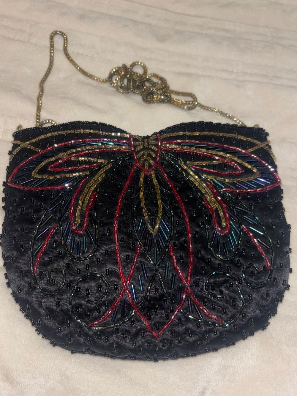 Vintage Butterfly Sequin Purse